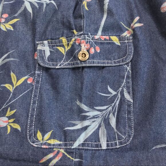 Sag Harbor Sport Tropical Lightweight Zip & Tie Wide Leg Cropped Jeans Blue XL - Picture 6 of 16